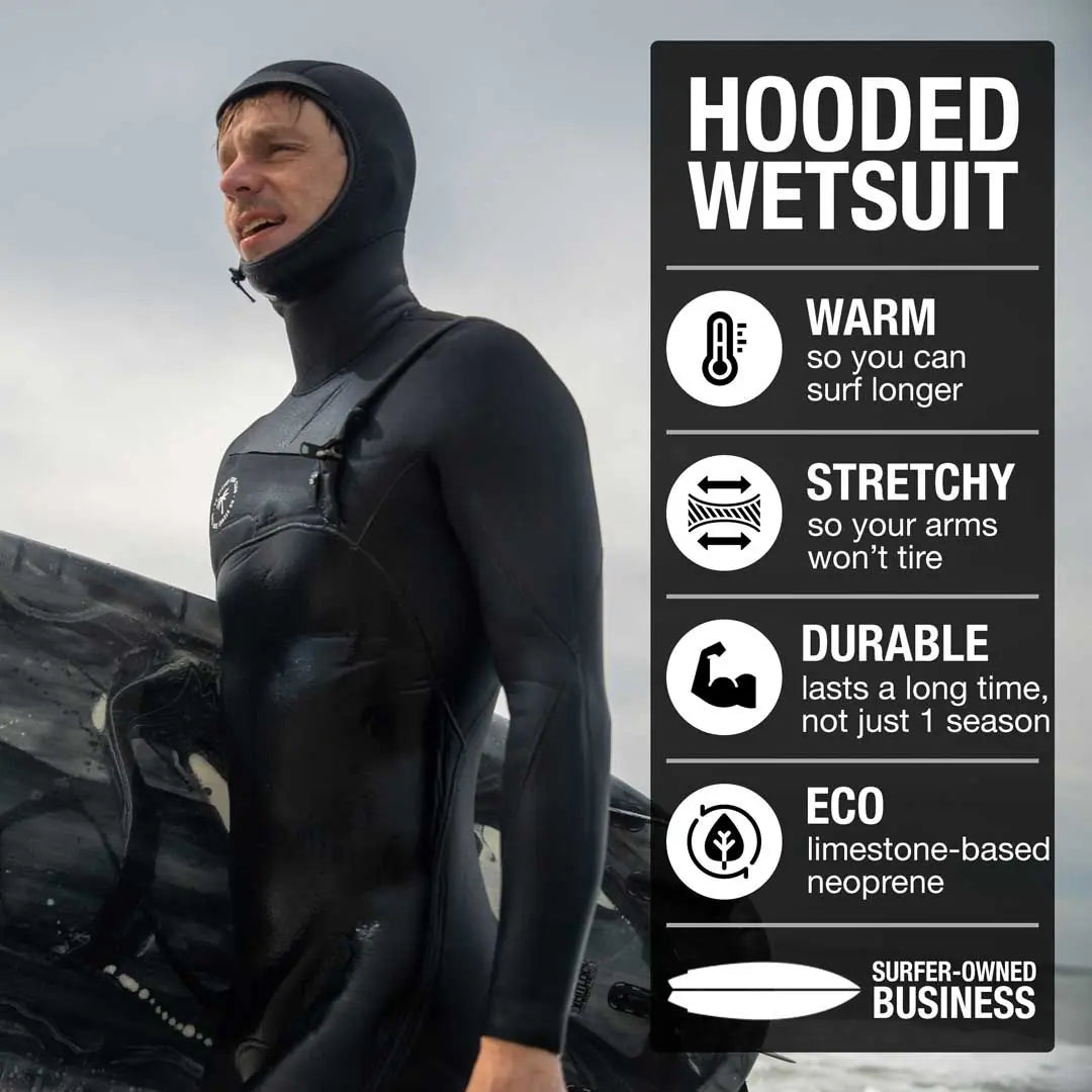 Men's Hooded 5/4mm Surfing Wetsuit