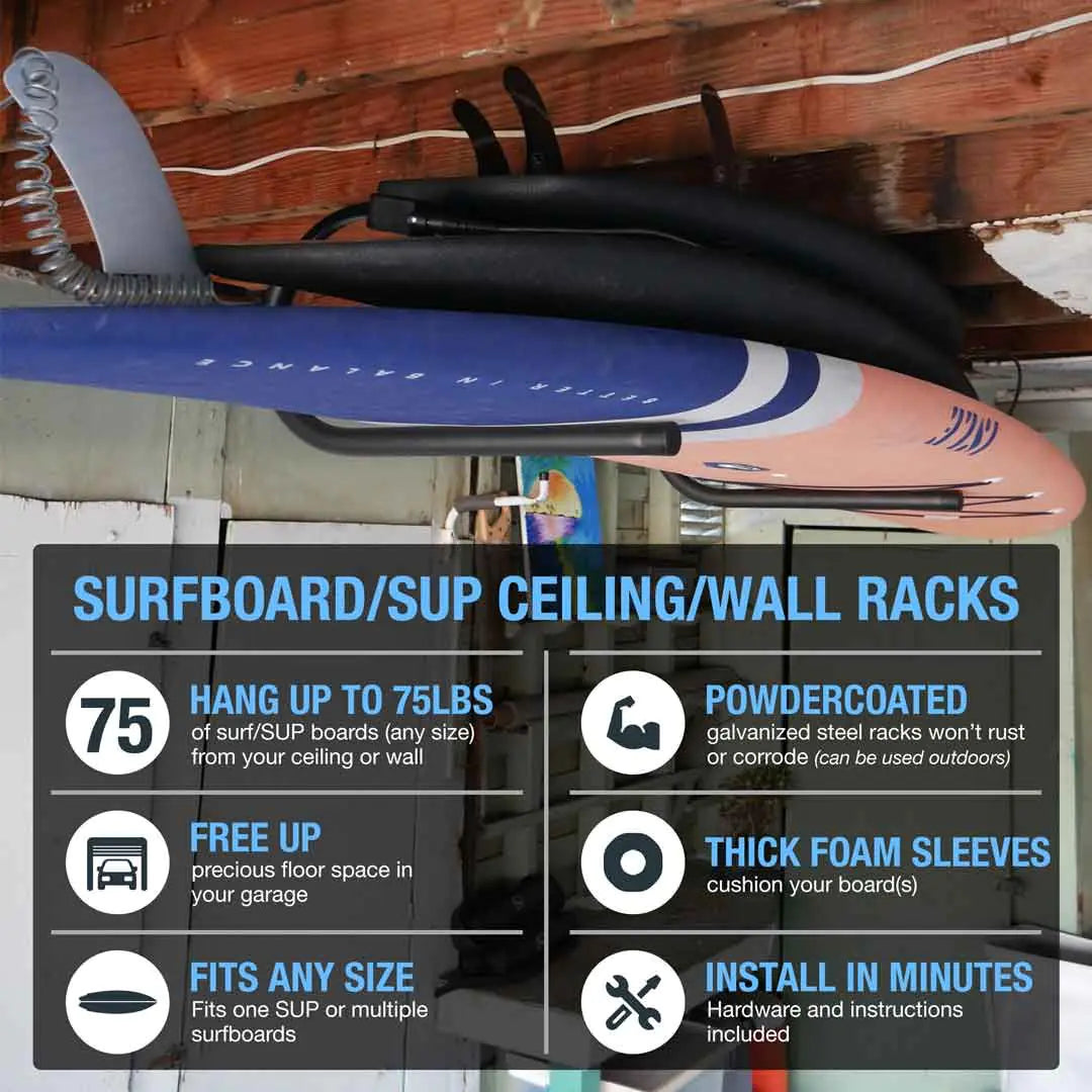 Surfboard Ceiling/Wall Rack