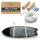 Surfboard Wall Mount - Peg & Leather Strap
