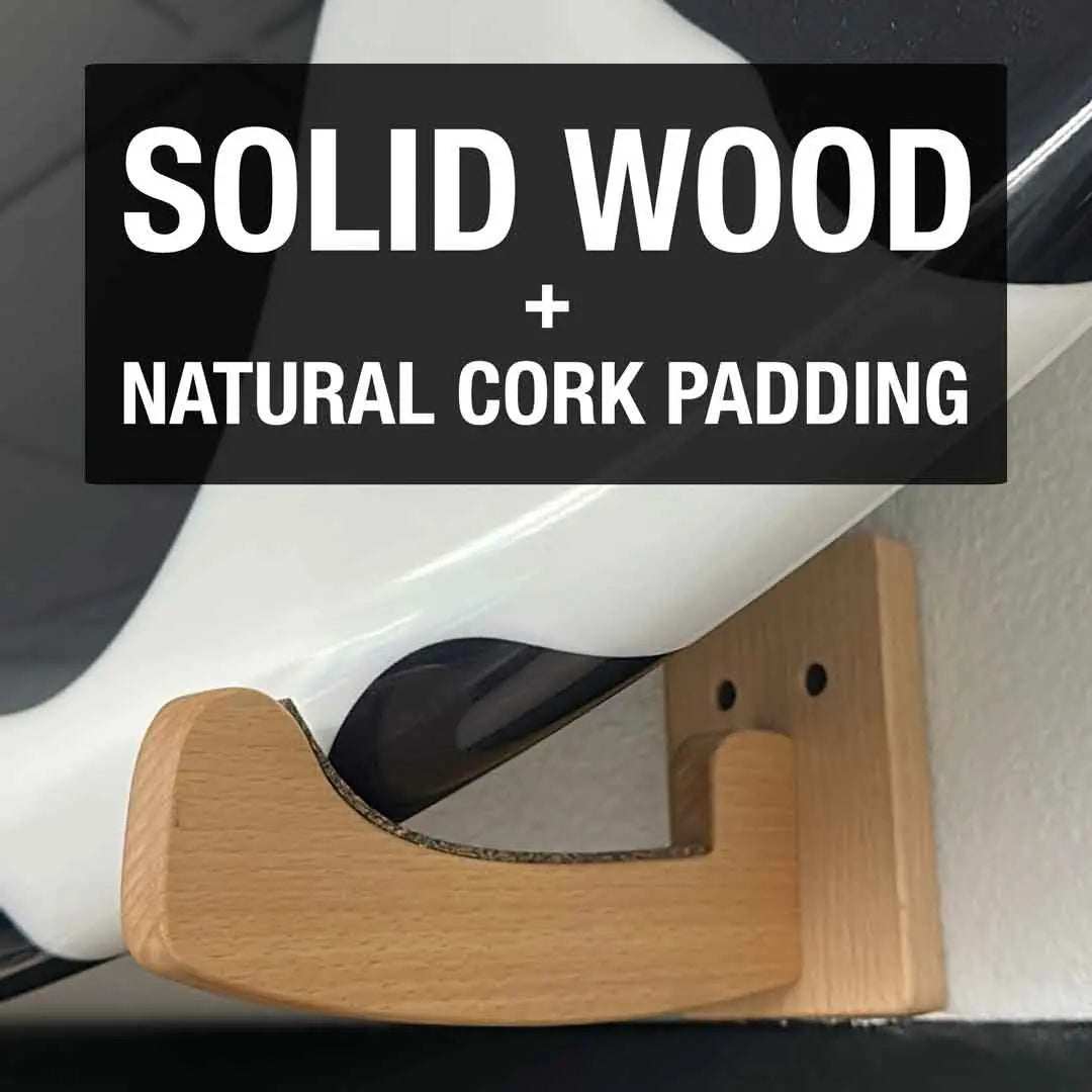 Surfboard Wall Mount - Wood & Cork
