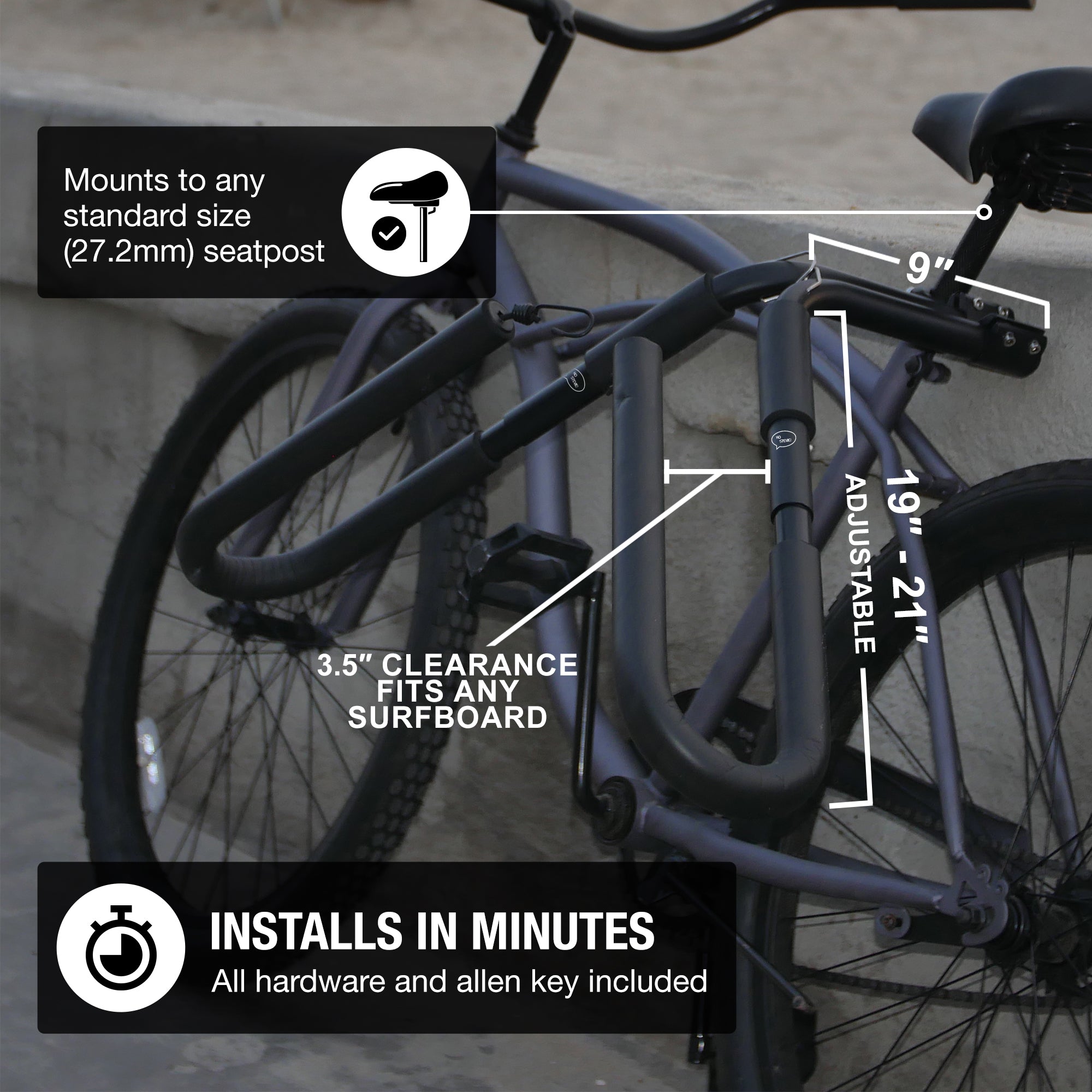 Surfboard Bike Rack