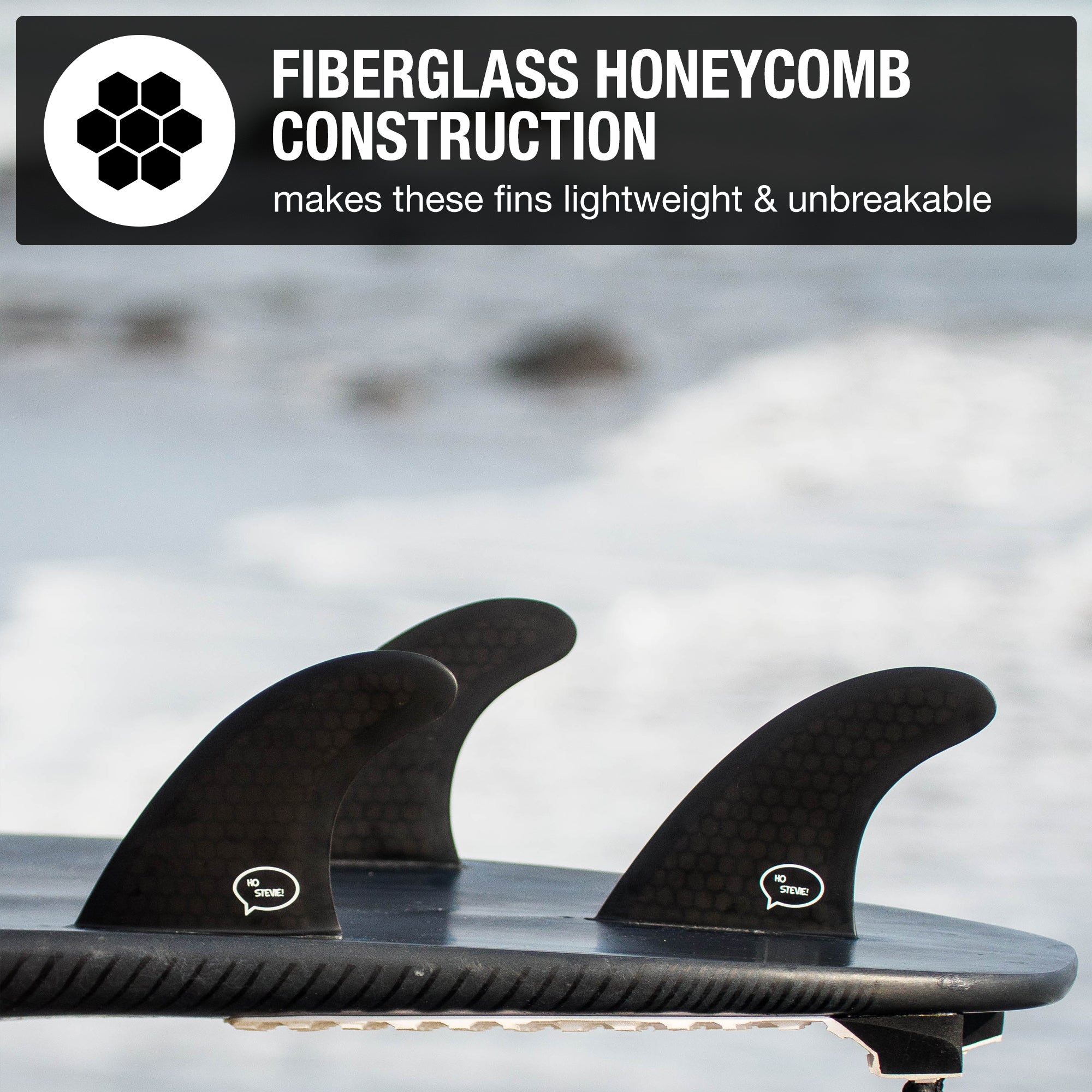 Lightweight and Strong Surfboard Fins with Fiberglass Honeycomb RTM Construction